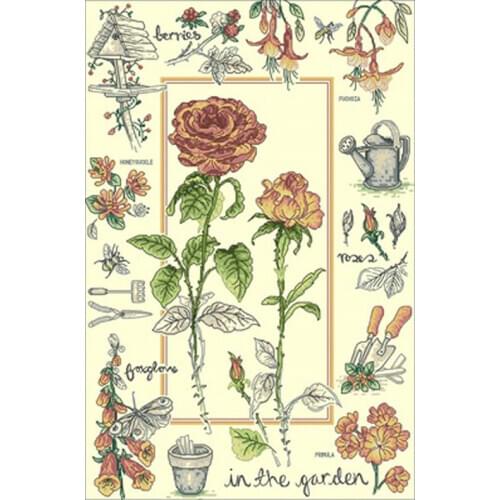 In the garden patterns Counted Cross Stitch 11CT 14CT 18CT DIY Chinese Cross Stitch Kits Embroidery Needlework Sets