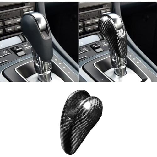 Dry Carbon Fiber Gears Shift Cover Sticker Fit For Porsche 911 718 Macan Panamera Car Accessories