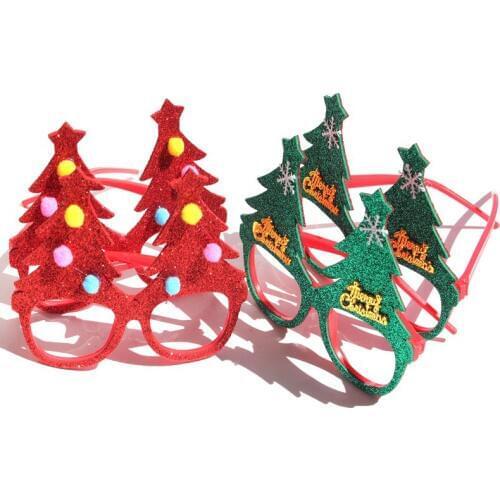 Merry Christmas Ornaments Christmas items Party Glasses Frame Decoration Christmas 2018 Diy New Year 2019 Xmas Decoration