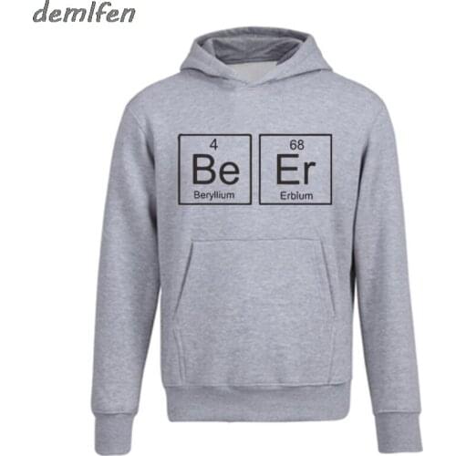 New Spring Autumn Beer Sweatshirt Men Zipper Fleece Hoody Chemistry Beer Hoodie Mans Cool Tops Jacket Harajuku