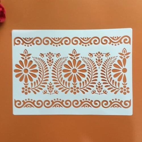 A4 29 *21cm Mandala stencils for diy scrapbooking plastic stencil for cake decorating wall stencil patterns for painting bee