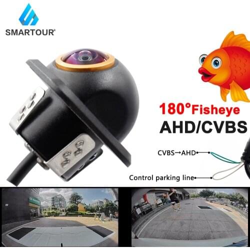 Universal CCD AHD/CVBS Car Parking Rear View Camera 180 Degree Fisheye Night Vision Waterproof Reverse Auto Backup Camera