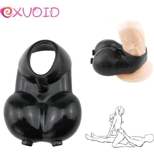 EXVOID Adult Products Scrotum Ring Delay Ejaculation Reusable Sex Toys For Men Penis Rings Chastity Cage Cock Sleeve
