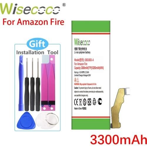 Wisecoco 58-000068 26S1003-A 3300mAh battery For Amazon1 Fire SD4930UR SD4930 S12-M1-C 26S1003-A Hot sell High quality