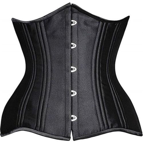 24 Steel Boned Waist Trainer Corset Tummy Firm Control Body Corselet Sexy Shapewear Slimming Steampunk Bustier Underbust Bodice