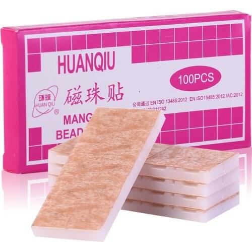 100 pcs Magnetic beads stickers Ear needles Ear acupuncture massage seeds massage