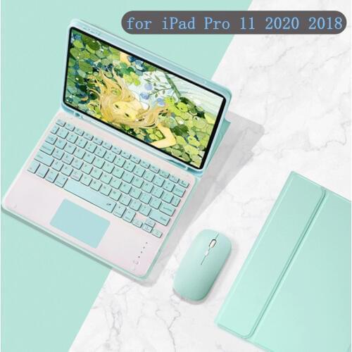 Case for Apple iPad Pro 11 2020 & 2018 Bluetooth Touchpad Keyboard for iPad Pro 11 inch Smart Cover with Pen Holder Mouse
