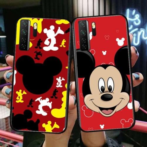 Minnie Mickey Together Black Soft Cover The Pooh For Huawei Nova 8 7 6 SE 5T 7i 5i 5Z 5 4 4E 3 3i 3E 2i Pro Phone Case cases