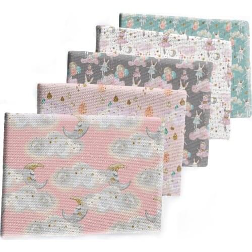 Cartoon Animals Pattern Printed Bullet Textured Liverpool Patchwork Tissue Kids home textile 50*145cm