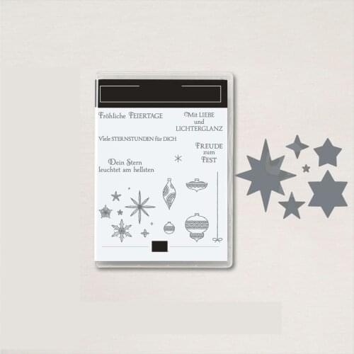 Sparkling Stars Metal Cutting Dies Stamps Scrapbook Diary Secoration Embossing Stencil Template Diy Greeting Card Handmade 2021