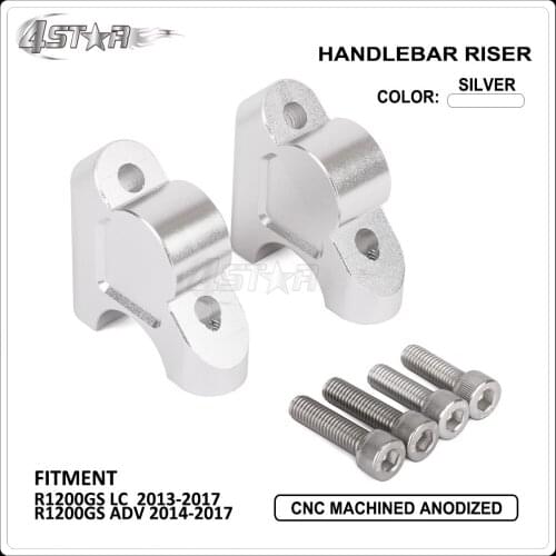 Motorcycle CNC Aluminum Handlebar Riser Extension Mount Lifting Clamp Case For BMW R1200GS LC 13-17 R1200GS ADV 14-17