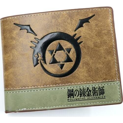 Anime Fullmetal Alchemist Synthetic Leather Wallet Wrath King Bradley Coin Purse