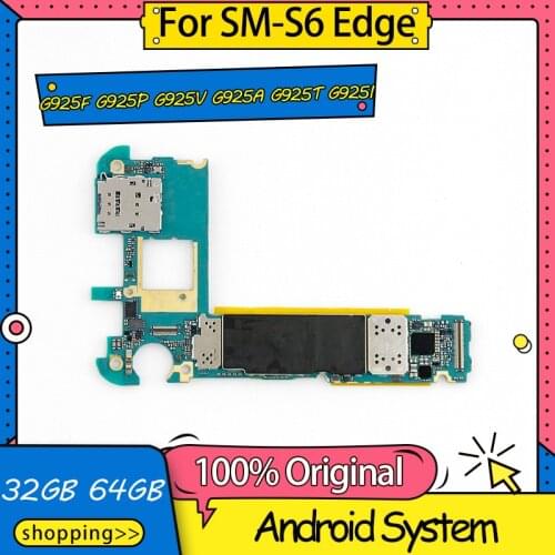 Disassemble Unlocked For Samsung Galaxy S6 Edge Motherboard G925F G925P G925V G925A G925T G925I G9250 G925FQ With Android System