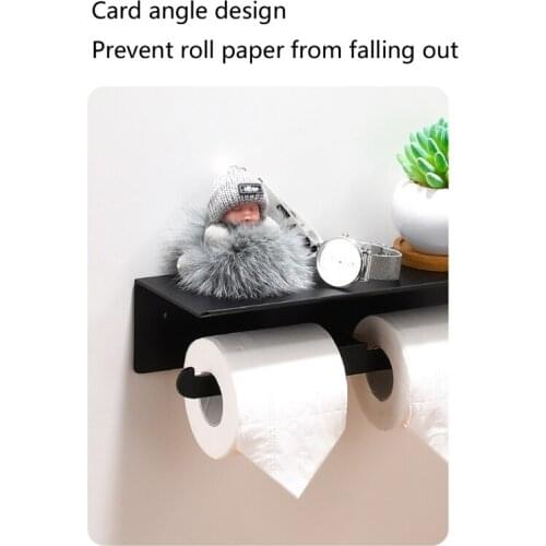 Modern Double Rod Toilet Paper Dispenser Dual-purpose Toilet Paper Holder N0PA