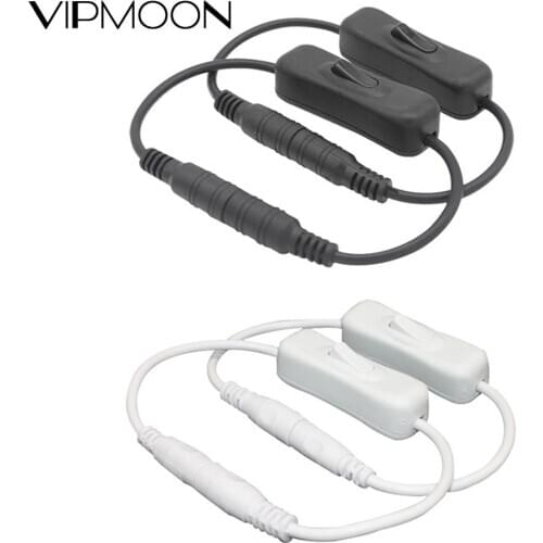 DC 12V Light Switch Female Male Power Cable 5.5x2.1mm DC Connector ON OFF Inline 304 Switch 5V 12V 24V for LED Strip Light Lamp