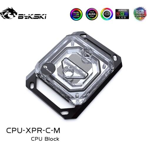 Bykski CPU Water Block For INTEL LGA115X 2011 /AMD AM4 AM3 Ryzen 3/5/7 X470 X570,CPU Water Cooling Cooler 5V/12V CPU-XPR-C-I/M