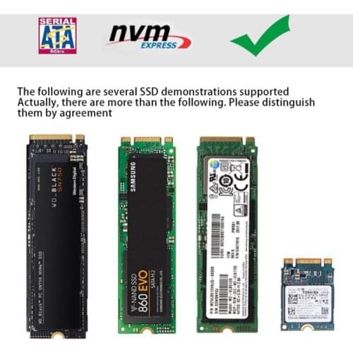 1PCS USB3.1 To NVME SATA Dual Protocol M.2 Hard Disk Box NGFF Protocol To A Port Ruiyu RTL9210B High Quality For Good Cooling