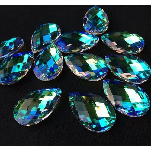 12PCS/lot Clear AB K9 Crystal Faceted Glass Chandelier Hanging Pendants Suncatcher Wedding/ Chirstmas Decoration Home Decor