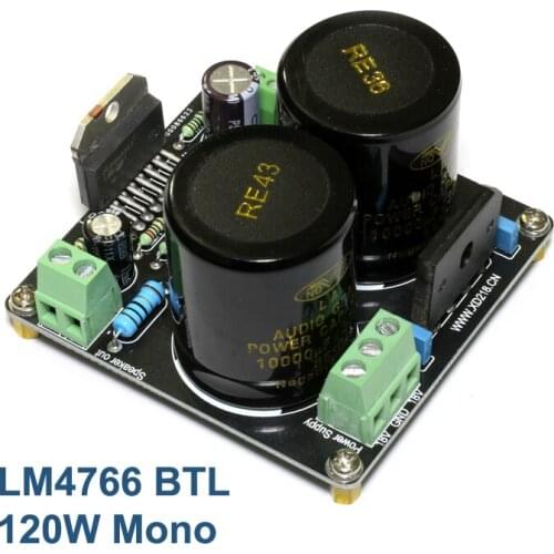 120W LM4766 Power Amplifier Audio Board Mono Sound Amplifiers HIFI BTL Amp Home Theater