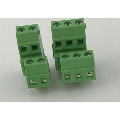 20PCS Screw type PCB terminal block double high and low dislocation bit terminal XK128A-3.5MM green terminal block