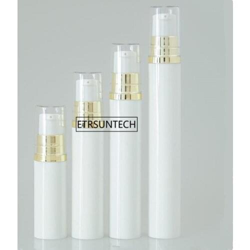 500pcs 5ml 10ml 15ml Airless Pump White Bottles Refillable Airless Containers Air Pump Bottles for Cosmetics Foundations F3809
