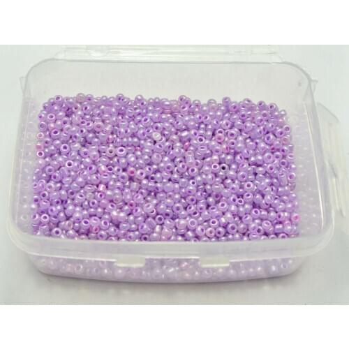 5000 Mixed Ceylon Pearl Color Glass Seed Beads 2mm (10/0) + Storage Box