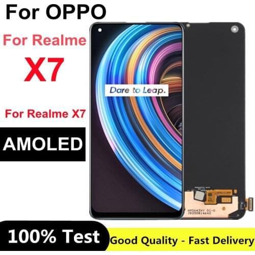 6.4" AMOLED For OPPO Realme X7 LCD Display Touch Screen Digitizer Full Assembly for Oppo Realme x 7 X7 lcd