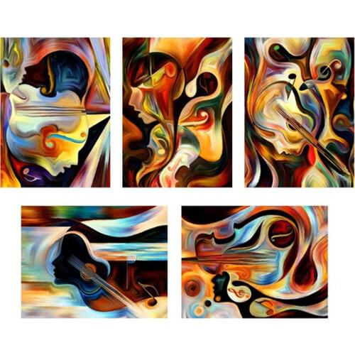 Embroidery diamond painting Face Music full square round drill Canvas Painting Diamond pictures of rhinestone diamond mosaic art