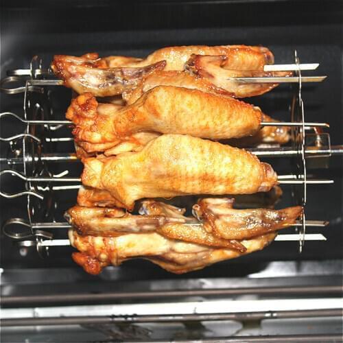 BBQ Rotisserie Oven Skewers Roast Cage Rotary Baking Chicken Wings Tools Food Grade 304 Stainless Steel Grill Roaster Drum
