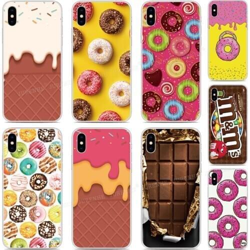 Printed Chocolate Donut Cover For Vsmart Active 1 Plus Star 3 JOY 4 Live BQ Aquaris X2 X Pro U U2 Lite V VS Phone Case Fundas