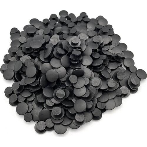 100PCS Black Plastic Shoe Buttons Parts For DIY Kids Women Croc Clogs Charms Garden Shoe Buckles Wholesale Accessories