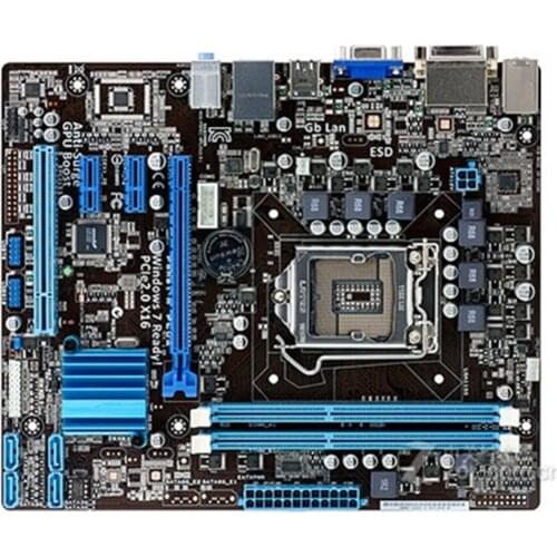 For Asus P8H61-M PLUS Desktop Motherboard H61 Socket LGA 1155 i3 i5 i7 DDR3 16G uATX UEFI BIOS Original Used Mainboard On Sale