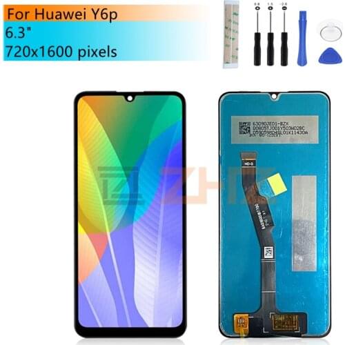 For Huawei Y6P LCD MED-LX9 MED-LX9N Display Touch Screen Digitizer AssemblyWith Frame Replacement repair parts