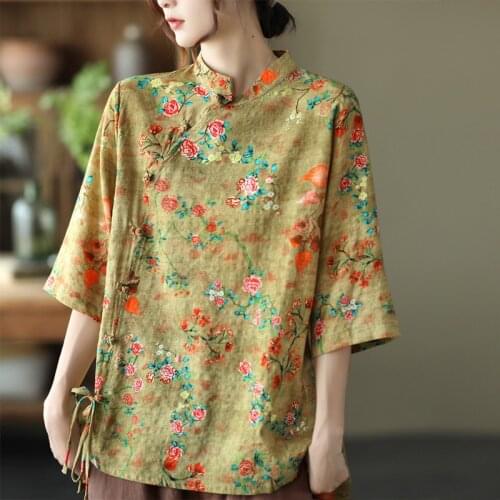 Fairynatural Yellow Blouses