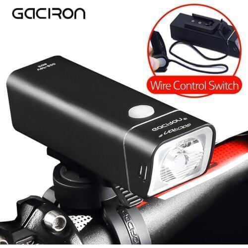 Gaciron Bicycle Headlight Built-in 2500mAH Battery USB Charge 600 Lumens 9 hours Runtime Side Visible Cycling Front Lighting