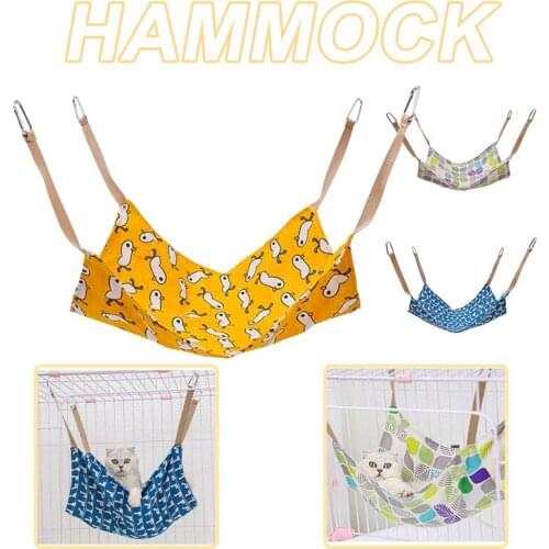 Cat Cage Hammock Pet Hanging Bed Sleeping Swing Chair Breathable Comfy Cage Bed For Cat Kitten Free Cat Supplies