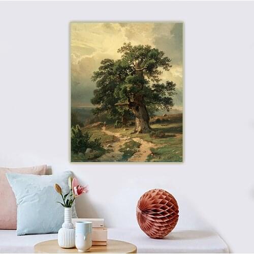 Ivan Shishkin《Oaks, 1865》Canvas Oil Painting Artwork Aesthetic Poster Picture Wall Hanging Decor Home Living Room Decoration