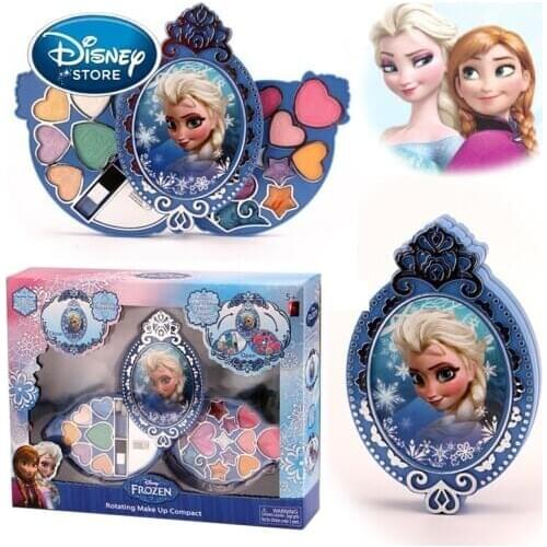 Disney Frozen Princess Elsa Classical Makeup Gift Boxs Girl Makeup Toy Eye Shadow Blush Make-Up Fashion Birthday Party Show Toys