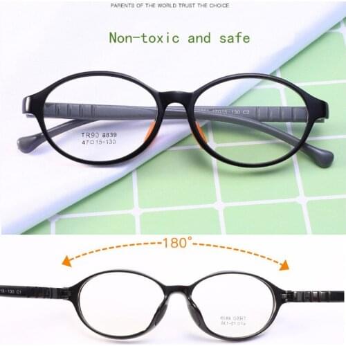 Colorful Student Spectacle Frame Boys Girls Lightweight Myopia Optical Lens Glasses Oval TR90 Optical Eyeglasses Frame