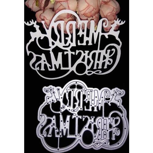 METAL CUTTING DIES Wish letters merry Christmas Scrapbook Card album PAPER CRAFT Noel decorative craft embossing punch cutter