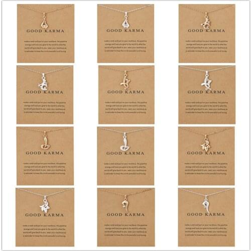 Fashion Jewelry Good Karma Happy Lotus Choker Necklace Heart Love Palm Family Pendant with Crystal Short Clavicle Necklace 2021