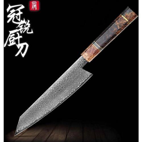 Handmade Chef Knife VG10 Japanese Damascus Stainless Steel 67 Layers Kiritsuke Luxury Kitchen Professional Cooking Slicing Tools