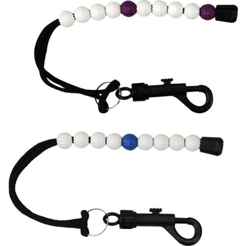 Premium Golf Stroke Counter Beads Bracelets Counting Tool with Detachable Clip Gift 34mm Golf Accessories Training Aids