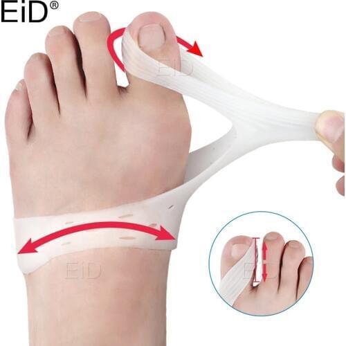EiD Hallux Valgus Orthosis Silicone Toe Separator Bunion pads Correction Spreader Foot Protector Finger Pain Relieve Inserts