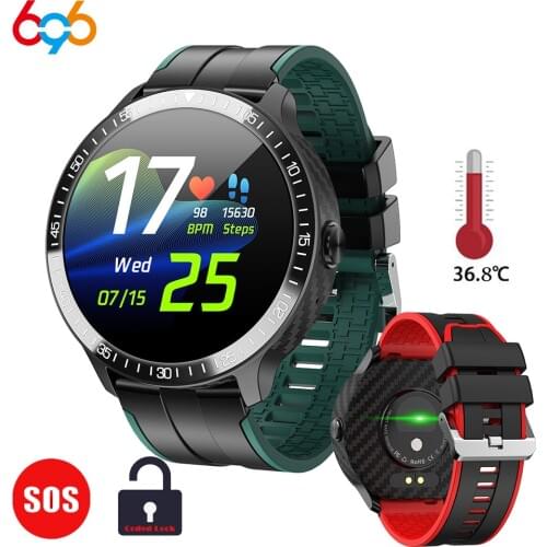 Thermometer Smartwatch SOS Bluetooth Call Password Lock Temperature Detection Full Screen Touch Multi Sports Smart Watch MT16 M3