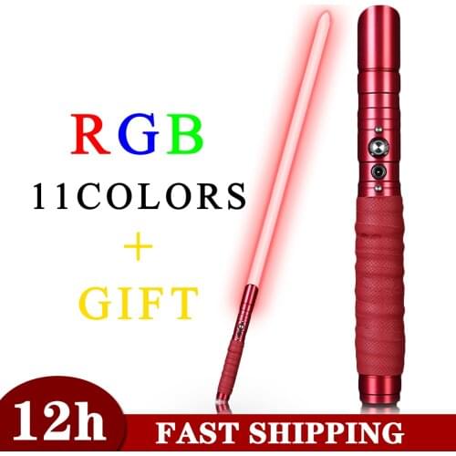 RGB Lightsaber Heavy Dueling Sound Red Metal Hilt 11Color Change 3 Sets Soundfonts Force FX FOC Blaster Laser Sword Cosplay Gift