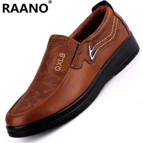 Size 45 46 47 48 Men Brown Casual Shoes Luxury Brand Genuine Leather Mens Loafers Moccasins Breathable Slip on Driving Shoes