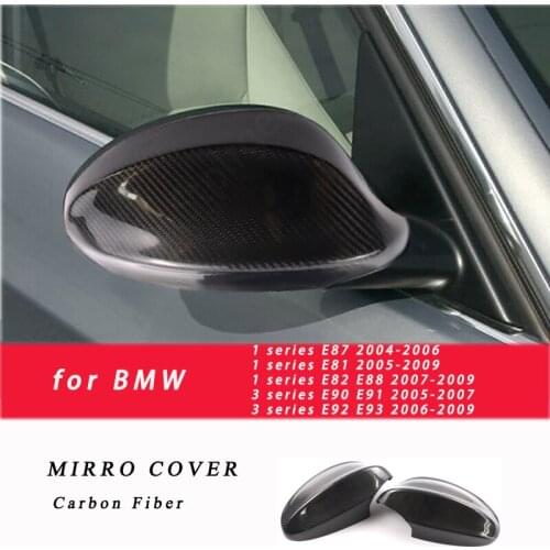 For 3 series E90 E91 E92 E93 LCI Facelifted Model Car Rear View Side Wing Mirror Cap Carbon Fiber Pattern 2009-2013