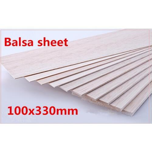 1mm 1.5mm 2mm 2.5mm 3mm thickness 100x330mm AAA+ Balsa Wood Sheet Plane board Light wood DIY aircraft model board Easy to cut