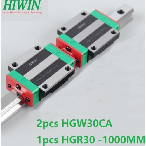 1pcs 100% original Hiwin linear guide HGR30 -L 1000mm + 2pcs HGW30CA HGW30CC flange block for cnc router